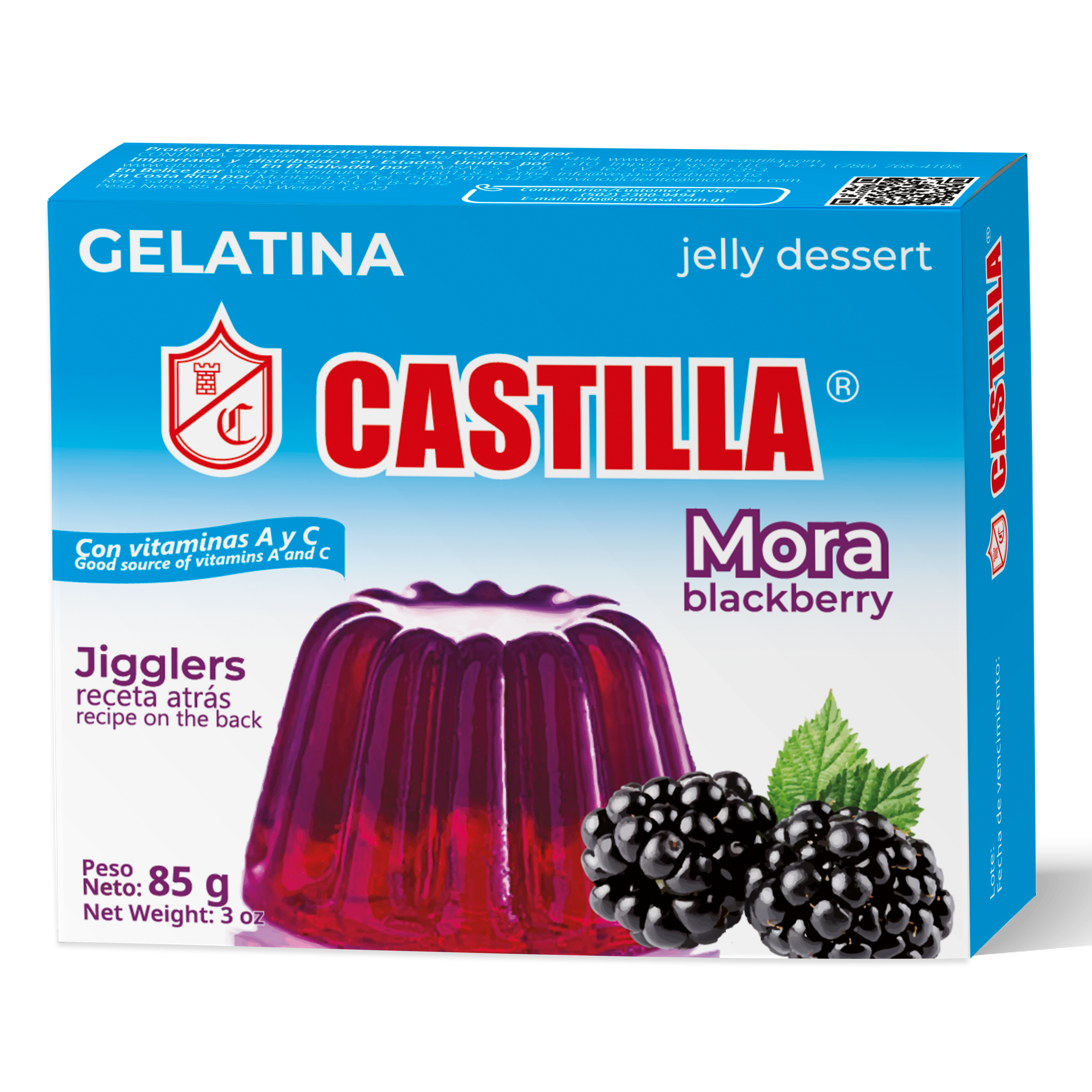 Gelatina Castilla Regular Mora 85g